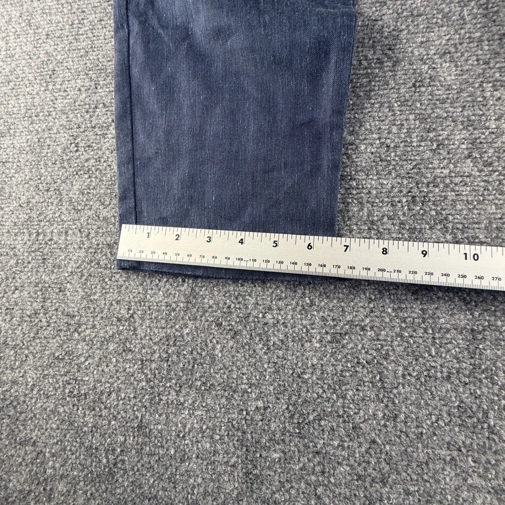 MAC Jeans Lennox Sport Mens 36/32 Blue Linen Blend Drawstring Trousers 6333
